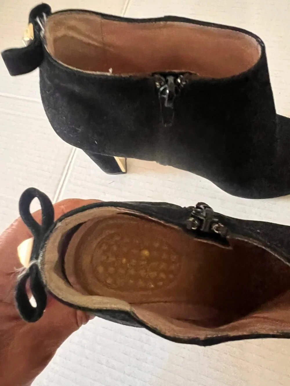 KATE SPADE NEW YORK SUEDE NETTA ANKLE BOOTS BOOTIE SIZE 6.5